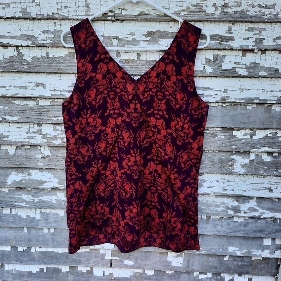 🌟 CAbi 3258 Cameo Plum Split layer Blouse Tank Top size medium - Picture 4 of 7